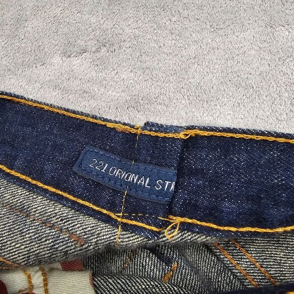 Lucky Brand Jeans Men's Blue 221 Straight Dark Wash Denim Size 40x 27 *ALTERED - Picture 12 of 14